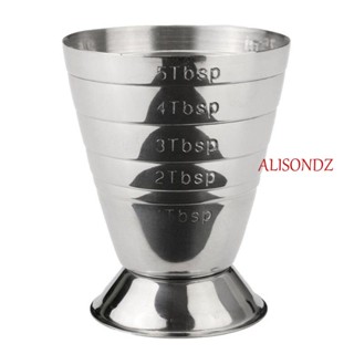 ALISONDZ แก้วตวง 75 มล. เครื่องมือวัดคู่บาร์เครื่องมือถ้วยไวน์บาร์จิกเกอร์