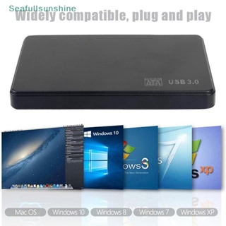 Seaf&gt; เคสฮาร์ดไดรฟ์ SATA เป็น USB3.0 HDD ขนาด 2.5 นิ้ว พร้อมสายเคเบิล Usb 3.0 สําหรับ SSD External Storage HDD