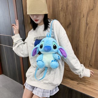 ของแท้ กระเป๋าเป้สะพายหลัง กระเป๋านักเรียน ตุ๊กตาฟิกเกอร์ Disney Stitch น่ารัก สําหรับเด็กอนุบาล