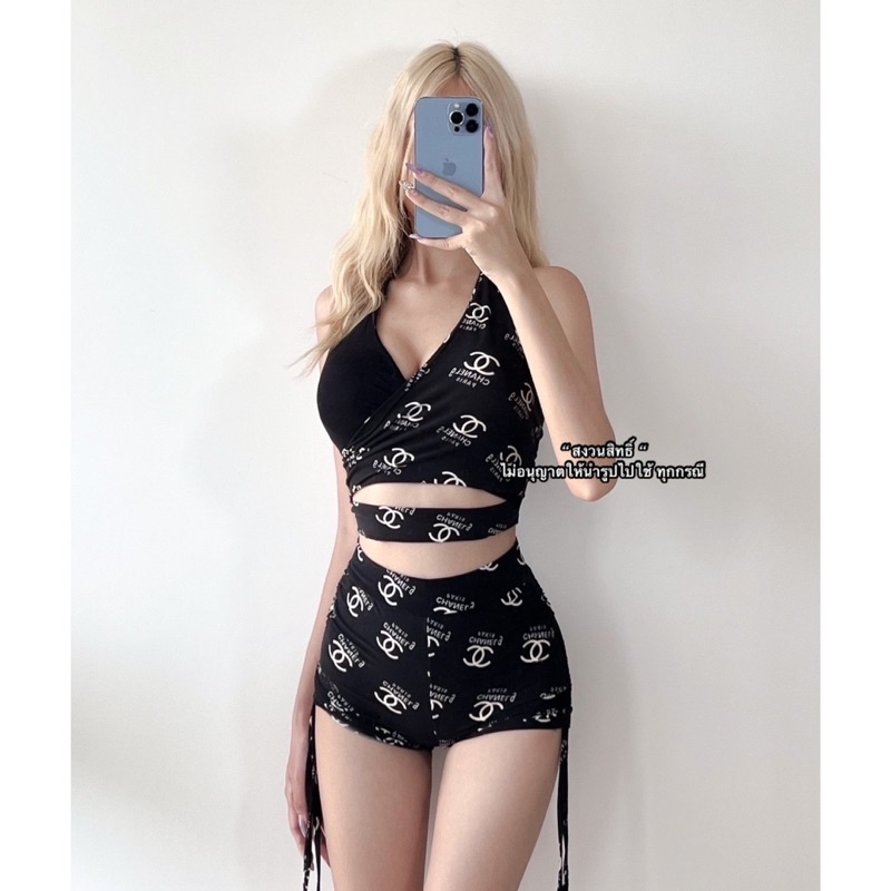 พร้อมส่ง ชุดเซ็ตคล้องคอเว้าเอว ชุดเซ็ต2ชิ้น ชุดเซ็ตออกกำลังกาย เซ็ต ราคา ถูกที่สุด ดีลบีเคเค แกลเลอรีภาพที่ 6