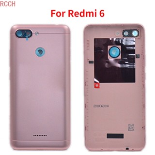 เคสแบตเตอรี่ด้านหลัง พร้อมปุ่มปรับระดับเสียง แบบเปลี่ยน สําหรับ Xiaomi Redmi 6