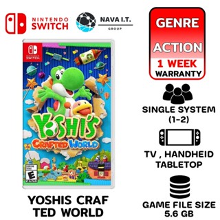 COINSคืน15%⚡FB9JMZV6⚡ NINTENDO YOSHIS CRAFTED WORLD SWITC แผ่นเกมส์ JOY-CON ของแท้จากศูนย์