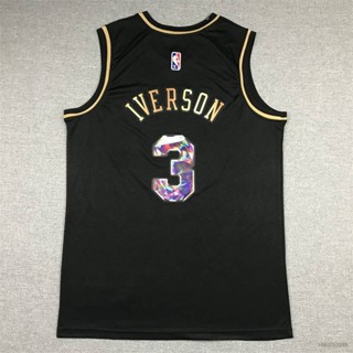 เสื้อกีฬาบาสเก็ตบอล NP2 2022 NBA Jersey Philadelphia 76ers Iverson พลัสไซซ์ สีดํา สไตล์คลาสสิก สําหรับผู้ชาย และผู้หญิง PN2