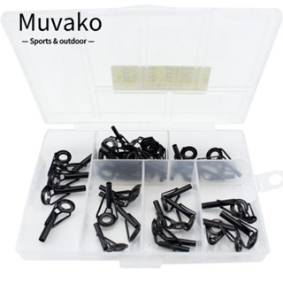 Muvako แหวนเซรามิค ทรงวงรี อุปกรณ์เสริม สําหรับคันเบ็ดตกปลา 8 ขนาด