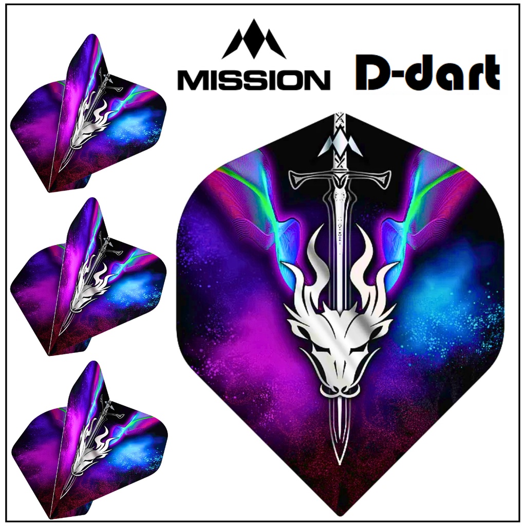 Mission Dart Flights - OCCULT Standard 100 Micron Solo Darts Flight (SAYAP ARROW)