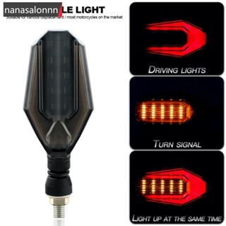 Nanasn| หลอดไฟเลี้ยว LED สีเหลืองอําพัน สําหรับรถจักรยานยนต์ E1K4 2 ชิ้น