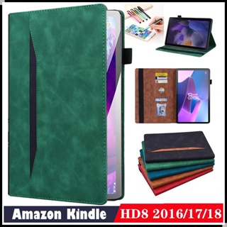 เคสหนัง กันกระแทก พร้อมช่องใส่ปากกา สําหรับ Amazon Kindle All-New Fire HD8 2016 2017 2018