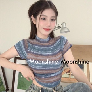 Moon  เสื้อครอป เสื้อแฟชั่นผู้หญิง y2k สีพื้น สําหรับผู้หญิง ใส่ไปคลับ ปาร์ตี้ 2023 NEW Jl1105  ทันสมัย ทันสมัย สวยงาม พิเศษ A29J1KR 36Z230909