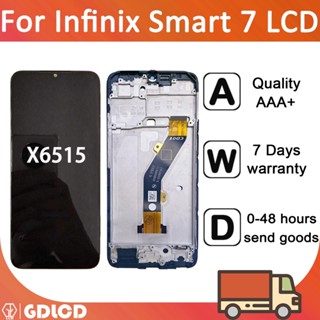 อะไหล่หน้าจอสัมผัส LCD พร้อมกรอบ สําหรับ Infinix Smart 7 Smart7 X6515