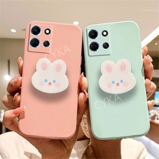 ใหม่ พร้อมส่ง เคสโทรศัพท์มือถือแบบนิ่ม ลายการ์ตูนกระต่ายน่ารัก พร้อมขาตั้ง แฟชั่น สําหรับ Infinix NOTE 30 5G 4G 30Pro 30VIP NOTE30 Pro NOTE30VIP