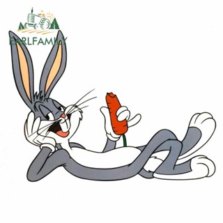 Earlfamily สติกเกอร์ไวนิล ลาย Looney Tunes Bugs Bunny ขนาด 13 ซม. แฟชั่น สําหรับติดตกแต่งรถยนต์