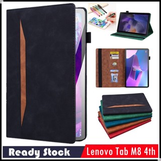 เคสหนัง กันกระแทก พร้อมช่องใส่ปากกา สําหรับ Lenovo Tab M8 (4th Gen) TB300FU TB300XU