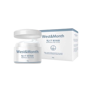  West&amp;Month Nourishing Hair Care Scrub 100g to Remove Dead Skin Cells, Strengthen Hair Follicles, and Repair Broken Hair