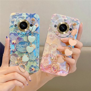 เคสโทรศัพท์มือถือ TPU แบบนิ่ม ลายดอกซากุระ มีสายคล้อง สําหรับ Realme 11 Pro 11 Pro+ Plus 5G 4G C53 NFC 2023