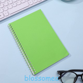 Blossomea สมุดโน้ตม้วน แนวนอน สีพื้น สําหรับนักเรียน สํานักงาน บ้าน