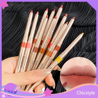 Chicstyle ดินสอเขียนขอบปาก ลิปสติก 025 กรัม หมุนอัตโนมัติ ปลอดภัย สีนู้ด สําหรับผู้หญิง