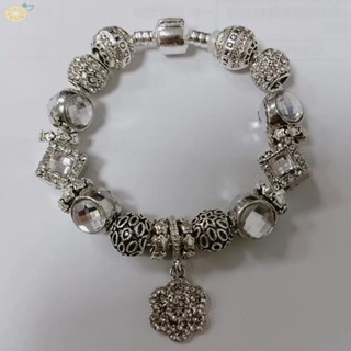 【VARSTR】Crystal Heart Charm Beaded Bracelet with DIY Jewelry Style and Gift Box Included