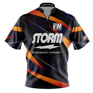 Storm DS เสื้อโปโล แขนสั้น พิมพ์ลายโบว์ลิ่ง 2014-ST 3D