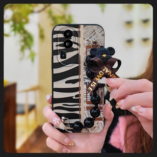 phone case Back Cover Phone Case For OPPO Reno10 Pro Simplicity high-grade Skin-friendly feel Solid color Bear bracelet