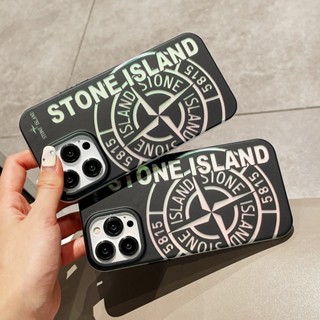 เคสโทรศัพท์มือถือ ลายการ์ตูน Stone Island สีดํา สําหรับ iPhone 11 12 13 14 Pro Max 5815