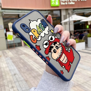 เคสซิลิโคนใส ขอบสี่เหลี่ยม กันกระแทก ลายการ์ตูนชินจัง สําหรับ Samsung galaxy A01 Core M01 Core