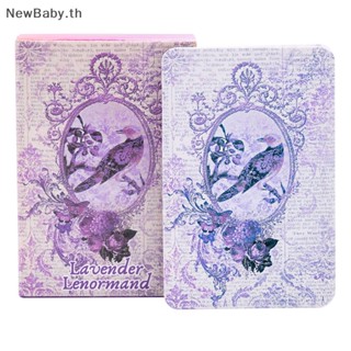 Newbaby การ์ดเกมกระดาน Lavender Lenormand Oracle สําหรับครอบครัว ผู้เริ่มต้น