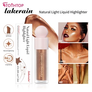 Shimmer Finish Positive Light Liquid Luminizer Highlighter, Natual Face Glow Skin Glow Highlight Liquid Face Brighten Cream Long Lasting Waterproof Face Highlighter [TOP]