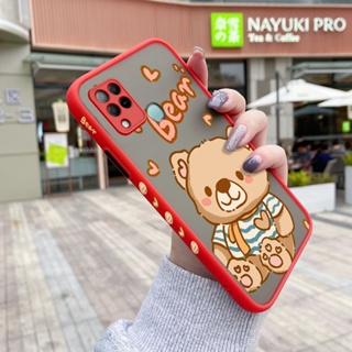 เคสโทรศัพท์มือถือ ซิลิโคนแข็ง ขอบสี่เหลี่ยม กันกระแทก ลายการ์ตูนหมีน่ารัก สําหรับ Infinix Note 8 X692