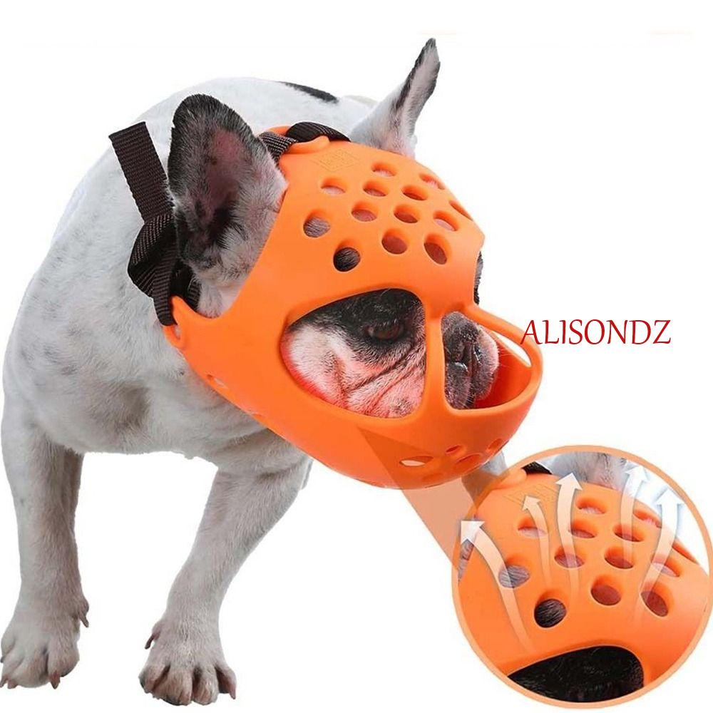 Ndze8 สุนัข Muzzle Anti Bark อุปกรณ์เสริมสัตว์เลี้ยงสั้น Snout กัดป้องกัน French Bulldogs สุนัขปากหน้ากาก