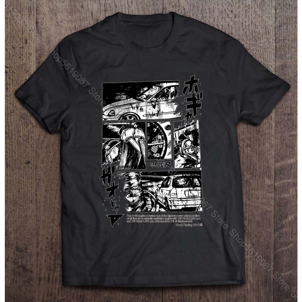มีหลายสี ขายดี ผ้าฝ้าย ลาย Honda Civic Ek9 Initial D Tribute Type R Jdm Japan Xs 's เสื้อยืด สีขาว ส