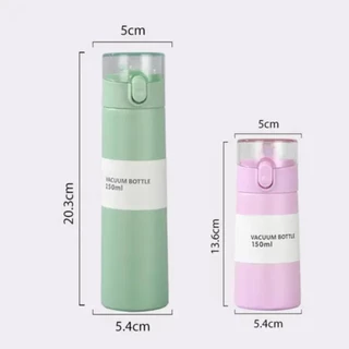 Parischamps ถ้วยเก็บความร้อนขนาดเล็ก, สแตนเลสเปิดด้วยปุ่มเดียวถ้วยฉนวน, Drinkware พร้อมฟาง 150/250ml แก้วเก็บความร้อนป้องกันการรั่วเก็บน้ําแข็ง