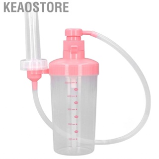 Keaostore Vaginal Douche  Long Connection Tube Reusable Anal Cleaner Silicone 500ml 12 Hole Rinse Head for Home