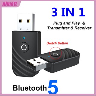 Ni Sy319 3-in-1 อะแดปเตอร์รับส่งสัญญาณเสียงบลูทูธ 5.0 Usb สําหรับลําโพง Tv Pc Car Aux