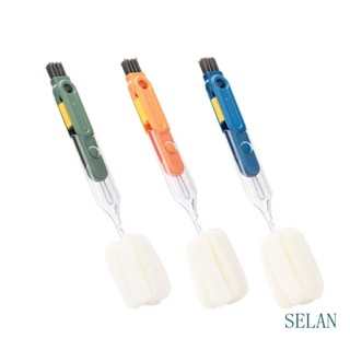 Selan 5in1 แปรงทําความสะอาดช่องว่างขวดน้ํา อเนกประสงค์ พร้อมด้ามจับยาว