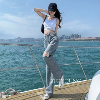 2TOYOUNG  กางเกงขายาว คาร์โก้ กางเกง เชือกอเมริกันคลาสิค Cargo pants 2023 NEW 071941 High quality Comfortable คุณภาพสูง สบาย A20M02B 36Z230909