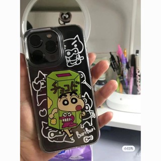 เคสโทรศัพท์มือถือใส แบบนิ่ม ลายการ์ตูนชินจัง กันกระแทก สําหรับ iPhone 14 13 12 11Promax X XR XS 7plus 8plus 11 12 13 14 pro