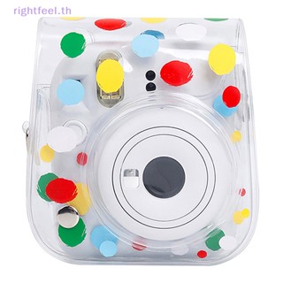 Rightfeel.th เคสกระเป๋า PVC ลายจุด สําหรับกล้องโพลารอยด์ Instax Mini 12 11 1 ชิ้น