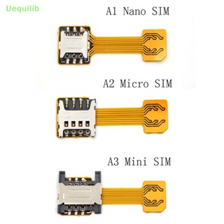 Uequilib อะแดปเตอร์แปลงซิมการ์ด ไมโครนาโน ไฮบริด แบบคู่ ช่องเสียบ SD Android ใหม่