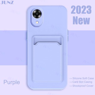 เคสซิลิโคนนิ่ม พร้อมช่องใส่บัตร สีม่วง สําหรับ OPPO A98 Reno 8T 8 8Z A78 A58 A17 A17K A77 7 7Z A96 A76 A55 A16 6 6Z A95 A74 A54 A94 Find X3 Pro 4G 5G J0091