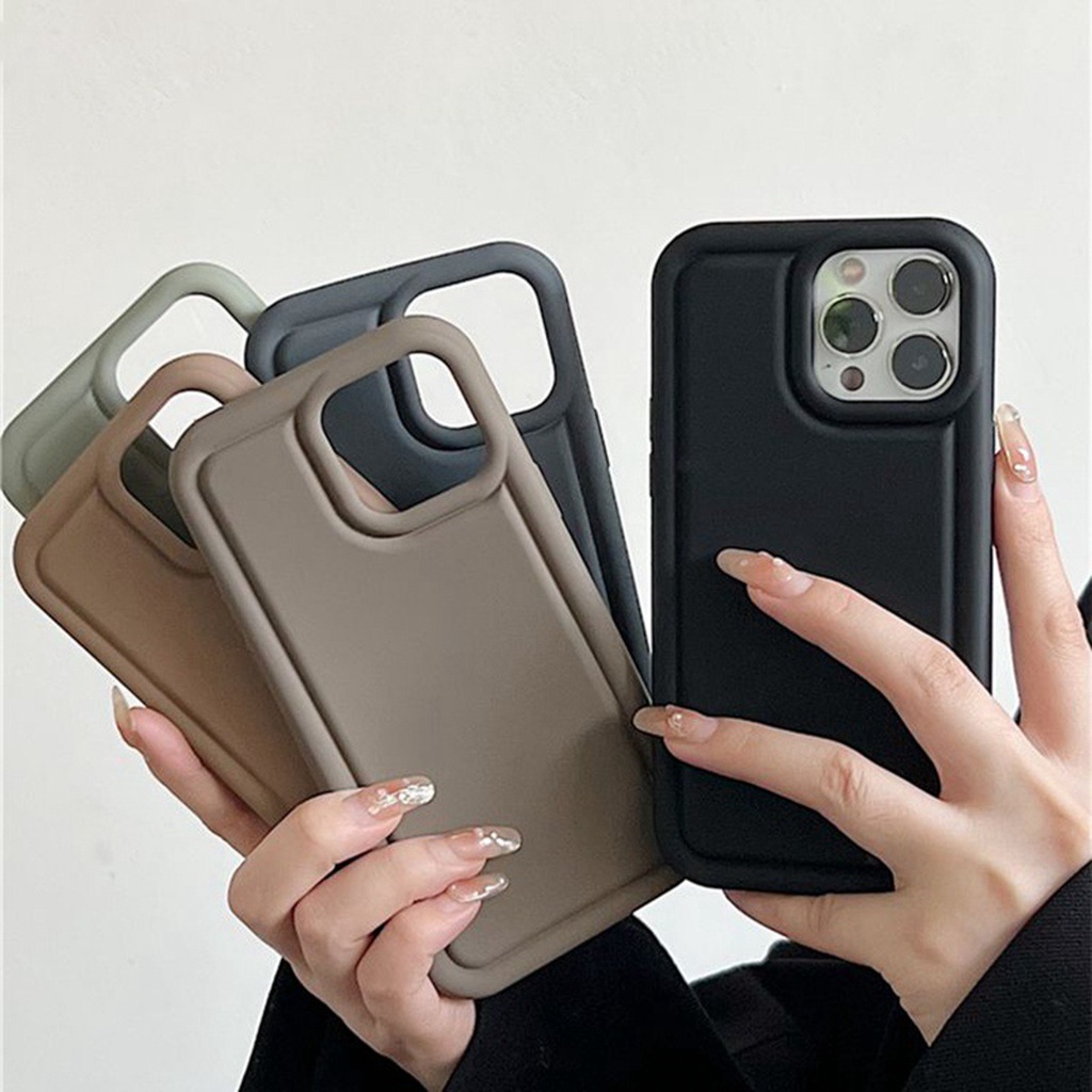 เคสโทรศัพท์ซิลิโคน TPU แบบนิ่ม กันกระแทก หลากสี สําหรับ IPhone 11 12 13 14 15 Pro Max 6 7 8 Plus SE 2020 Xs Max Xr Xs