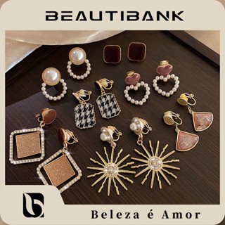 Beautibank ต่างหู แบบหนีบ ไฮเอนด์ สไตล์วินเทจ สําหรับผู้หญิง