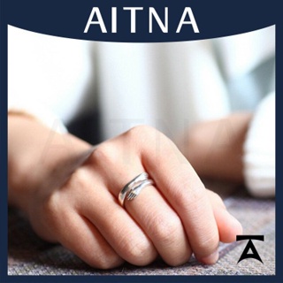 Aitina สร้อยข้อมือ แหวนเงิน ปรับได้ เครื่องประดับคู่รัก โรแมนติก กอด คู่รัก งานแต่งงาน