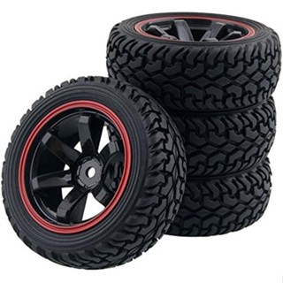 RC 701A-8019 Rubber Tire&amp;Plastic Wheel Rim For HSP HPI 1/16 On-Road Rally Car