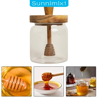 [Sunnimix1] หม้อแก้วใส่น้ําผึ้ง แบบใส ใช้ซ้ําได้ ล้างทําความสะอาดได้