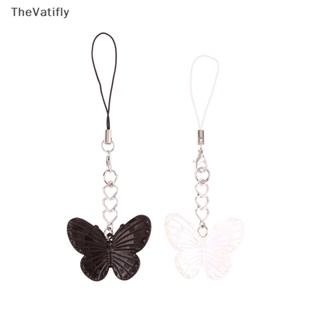 [TheVatifly] พวงกุญแจ จี้ผีเสื้อ หลากสีสัน สําหรับตกแต่งโทรศัพท์มือถือ [Preferred]