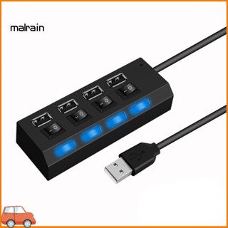 [Ma] สายเคเบิลแยกสวิตช์เปิด ปิด USB 20 4 พอร์ต ความเร็วสูง สําหรับคอมพิวเตอร์ แล็ปท็อป