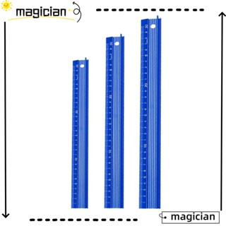 Mag ไม้บรรทัดอลูมิเนียมอัลลอยด์ สเกลตรง สีฟ้า อเนกประสงค์ 3 ขนาด สําหรับออฟฟิศ