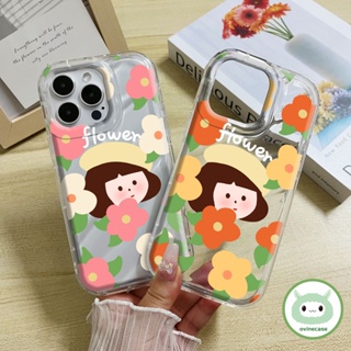 เคสโทรศัพท์มือถือ TPU นิ่ม แบบใส กันกระแทก ลายเด็กผู้หญิงสวย และน่ารัก สําหรับ Iphone X XS XR XsMax IP 7 8 Plus 11 Pro Max 12 13 14 Pro Max