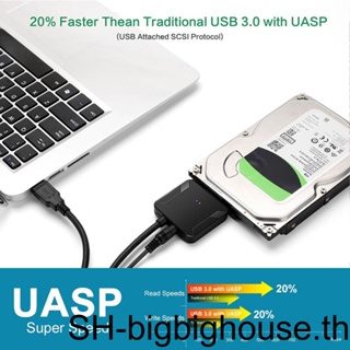 【Biho】อะแดปเตอร์เชื่อมต่อฮาร์ดไดรฟ์ Usb เป็น SATA พลาสติก แบบพกพา สําหรับคอมพิวเตอร์ แล็ปท็อป