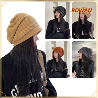 Rowans หมวกบีนนี่ถัก 4 สี สําหรับผู้หญิง / ผู้ชาย หมวกบีนนี่